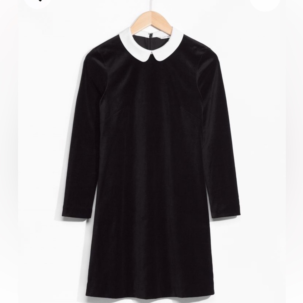 Other Stories black velvet dress size 2 Wednesday costume!